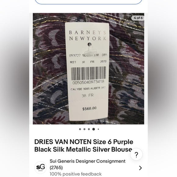 Sheer Dries Van Noten blouse size small / medium - Picture 11 of 11